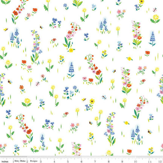 100 Aker Woods by Jill Howarth -Meadow in White
