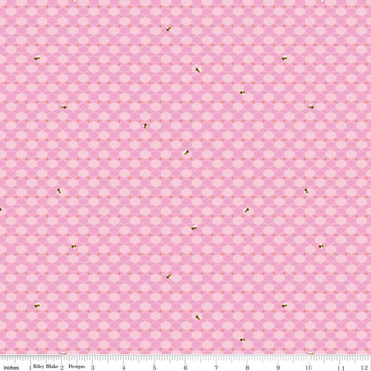 100 Aker Woods by Jill Howarth -Honey Hex in Pink