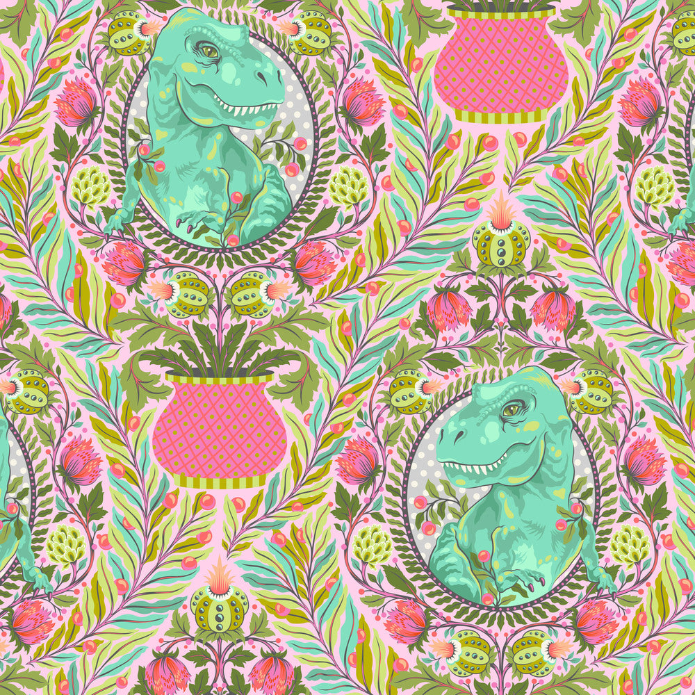 Roar - Tula Pink - Tree Rex in Blush