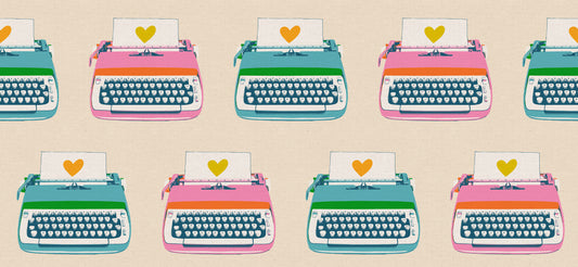 Best Day Ever - Typewriters in Natural - CANVAS