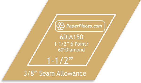 1.5" 6-point diamond - paper pieces