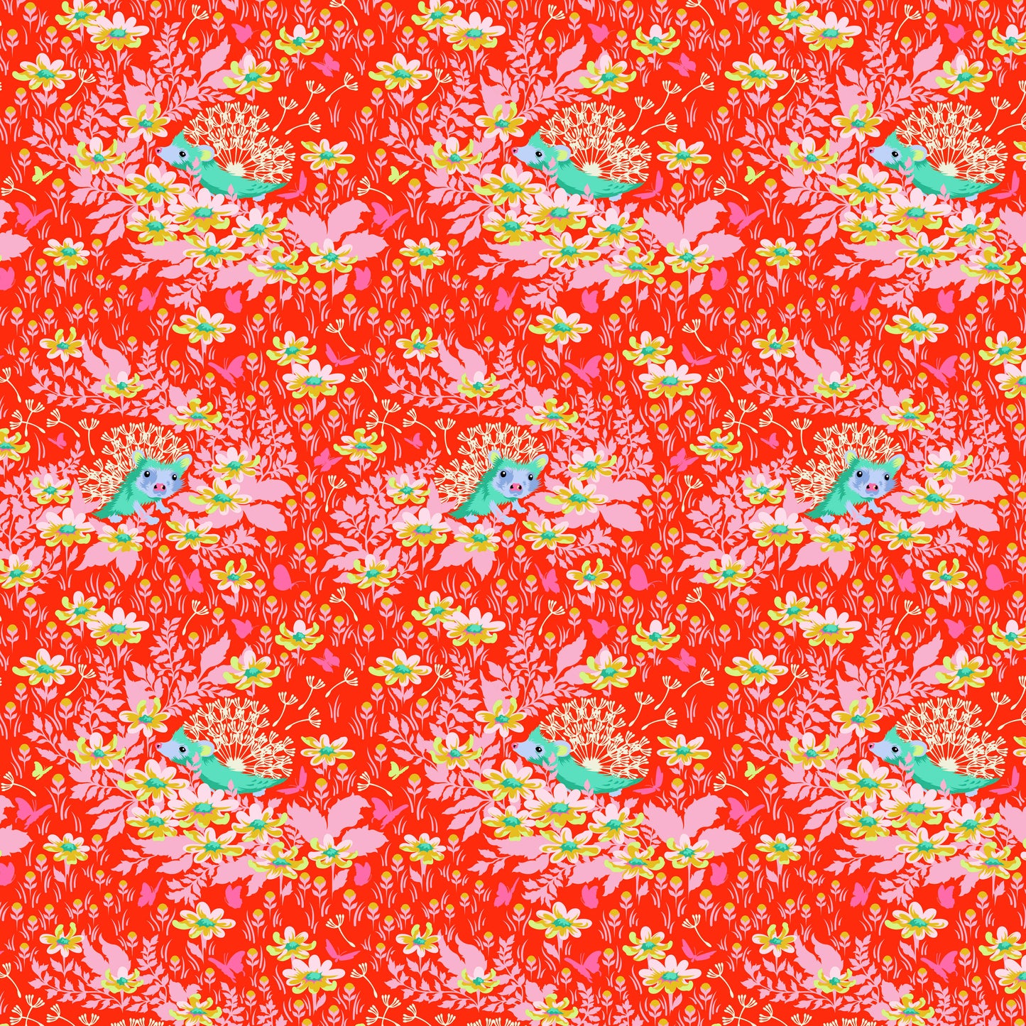 Tiny Beasts - Tula Pink - Whose Your Dandy in Glow