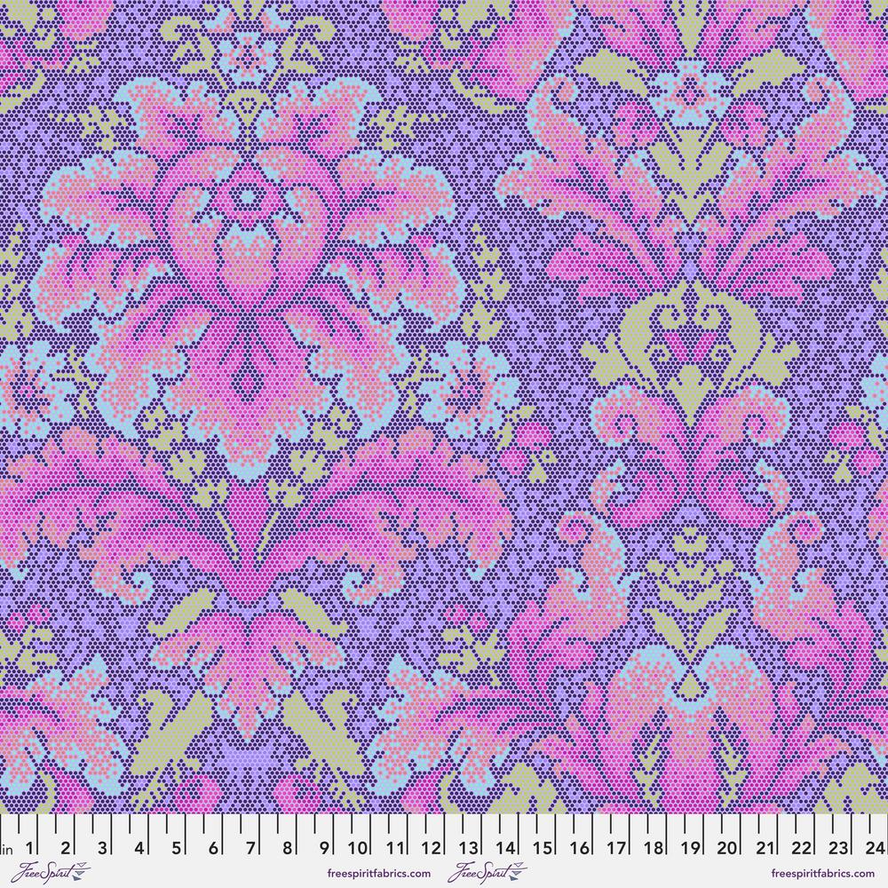 Parisville - Deja Vu by Tula Pink - Damask Dot in Violet