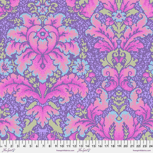 Parisville - Deja Vu by Tula Pink - Damask Dot in Violet