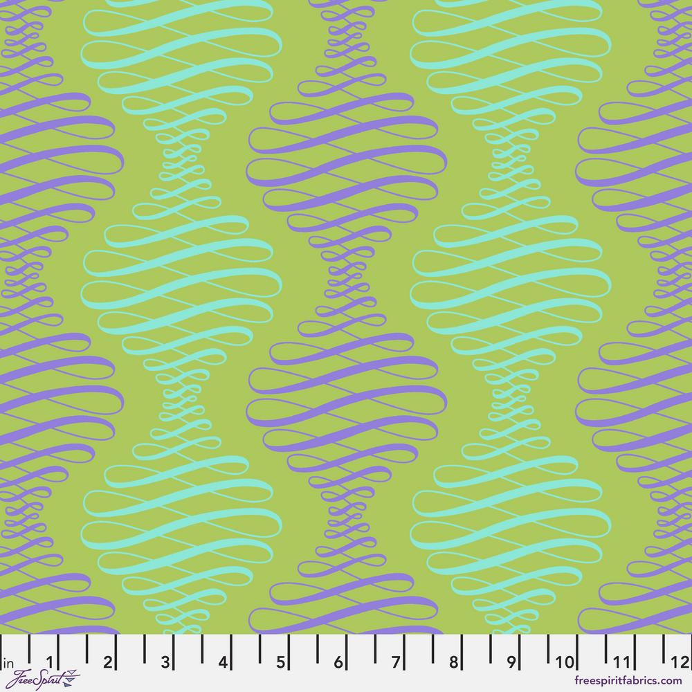 Parisville - Deja Vu by Tula Pink - Spencer Stripe in Pistachio