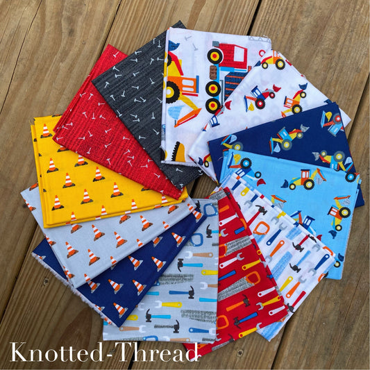 Work Zone by Whistler Studios for Windham Fabrics - factory precut fat quarter bundle