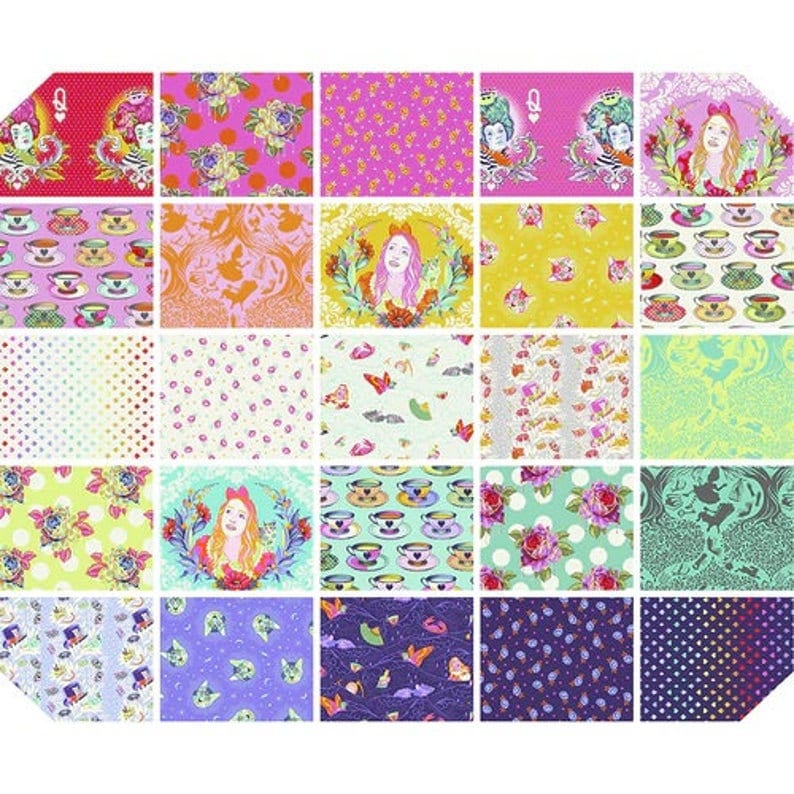 Curiouser and Curiouser - Tula Pink -Tea Time in Daydream