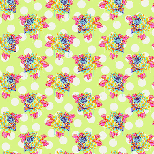 Curiouser and Curiouser - Tula Pink - Painted Roses in Sugar