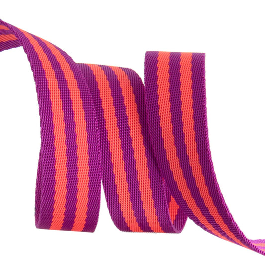 Watermelon/Plum - 1" Tula Pink Webbing