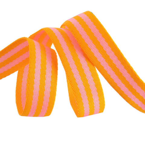 Orange/Pink - 1" Tula Pink Webbing