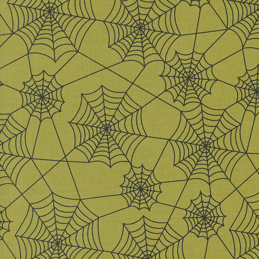 Hey Boo by Lella Boutique - Spider Webs in Witchy Green