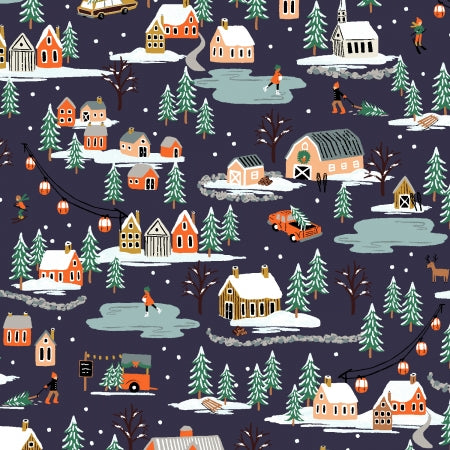 Holiday Classics II - Rifle Paper Co. - Holiday Village in Navy