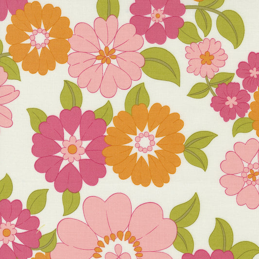 Flower Power by Maureen McCormick for Moda - Blooming Blossom Florals in Cloud