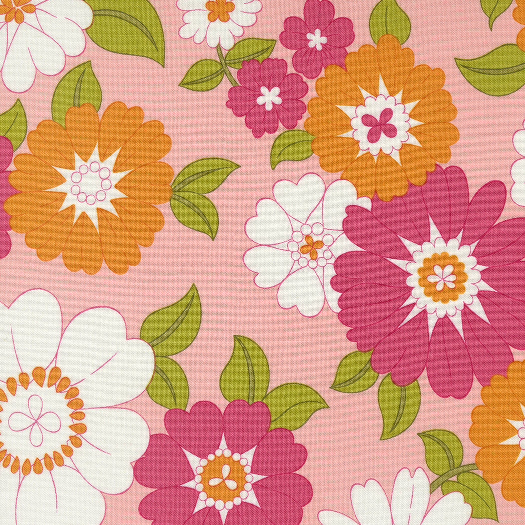 Flower Power by Maureen McCormick for Moda - Blooming Blossom Florals in Bubblegum