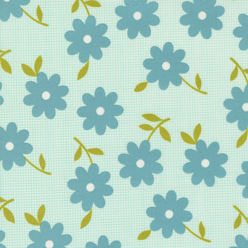 Flower Power by Maureen McCormick for Moda - Peace Out Poseys in Aqua