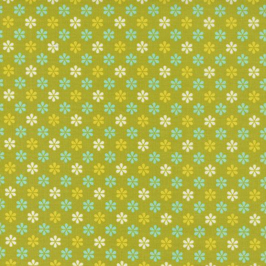 Flower Power by Maureen McCormick for Moda - Funky Fresh Ditzy in Chartreuse