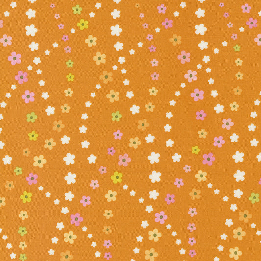 Flower Power by Maureen McCormick for Moda - Lazy Daisy Stripes in Clementine