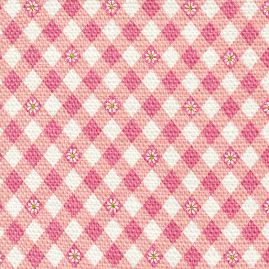 Flower Power by Maureen McCormick for Moda - Checks and Plaids Gingham in Bubblegum