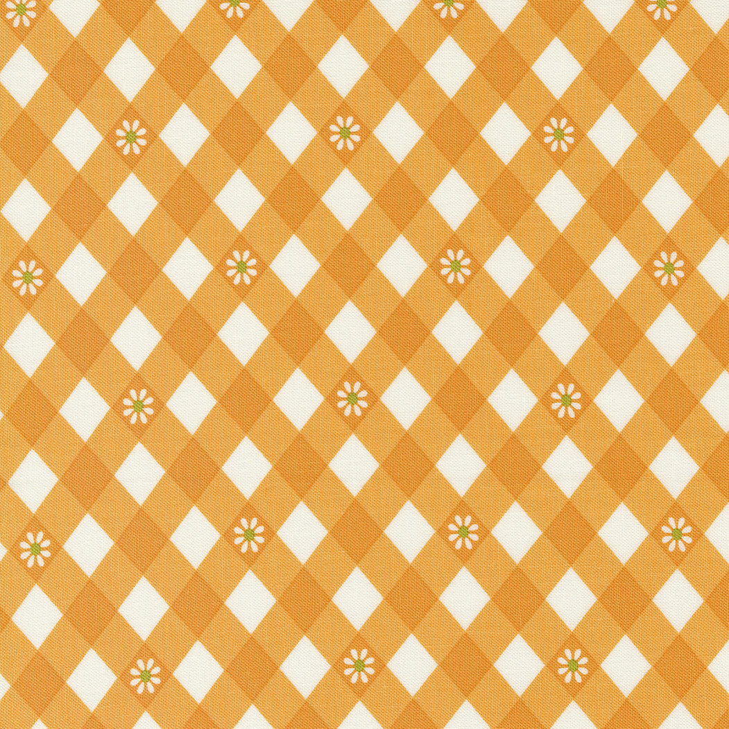 Flower Power by Maureen McCormick for Moda - Checks and Plaids Gingham in Clementine