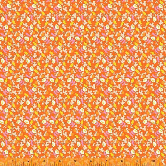 Lucky Rabbit by Heather Ross -Calico in Red Orange