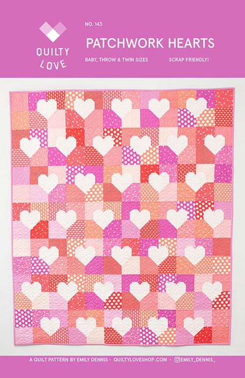Patchwork Hearts Pattern by Emily Dennis