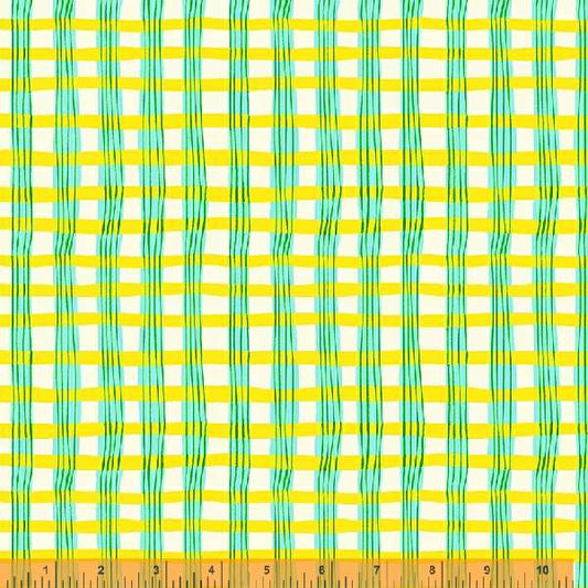 Lucky Rabbit by Heather Ross - Painted Plaid in Yellow