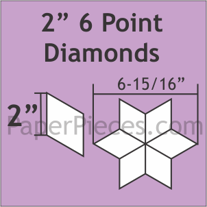 2" 6-point diamond - paper pieces