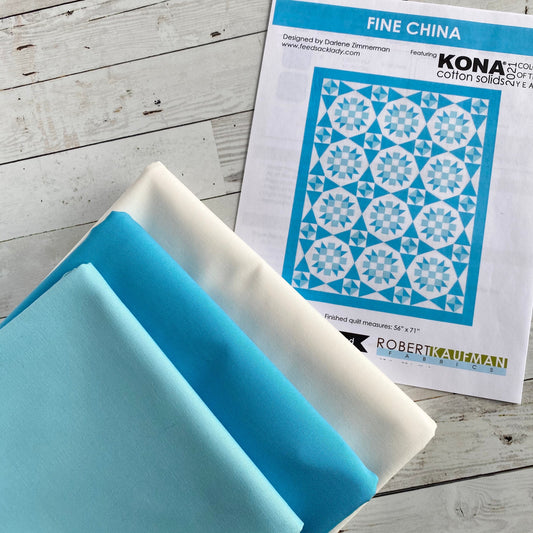 Kona Color of the Year - Fine China pattern - quilt kit