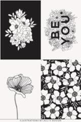 Illustrations by Alli K Design for Moda - Floral Panel