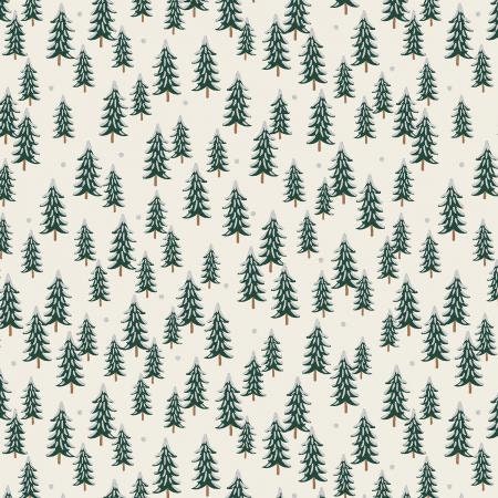 Holiday Classics by Rifle Paper Co. - Fir Trees in White Metallic