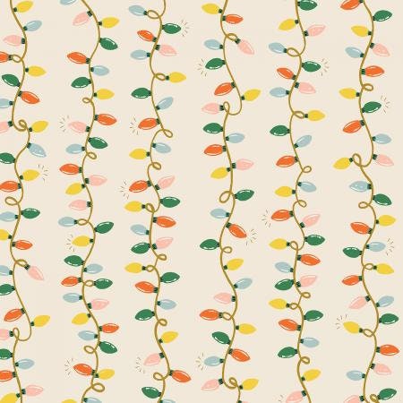 Holiday Classics by Rifle Paper Co. - Holiday Lights in Cream Metallic