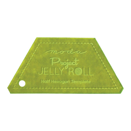 Half Hexi Template - Moda - Jelly Roll compatible